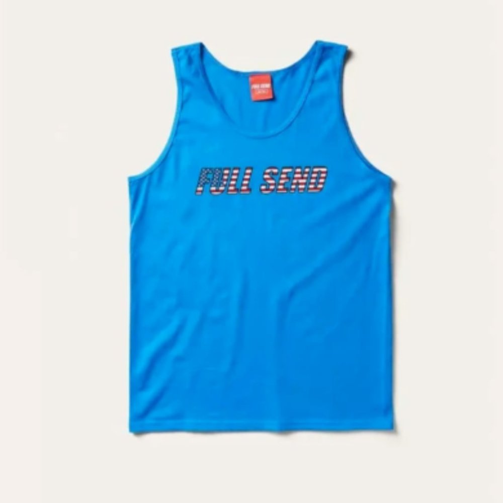 USA Nelk Full Send Fourth of July Tank XL Blue NEW
